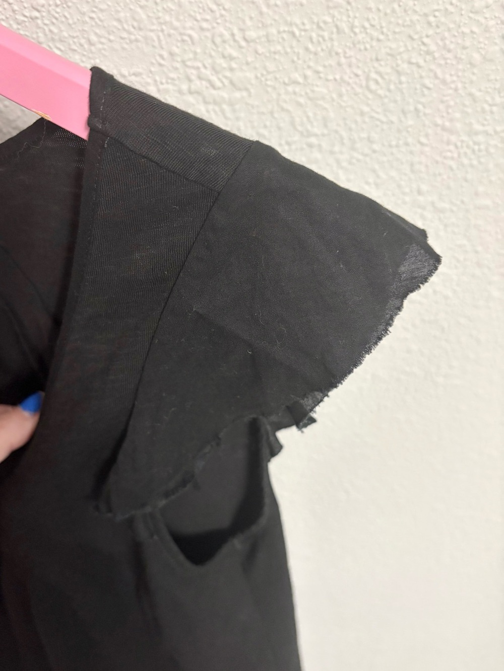 LOFT Black Ruffle Top - Picture 4 of 5